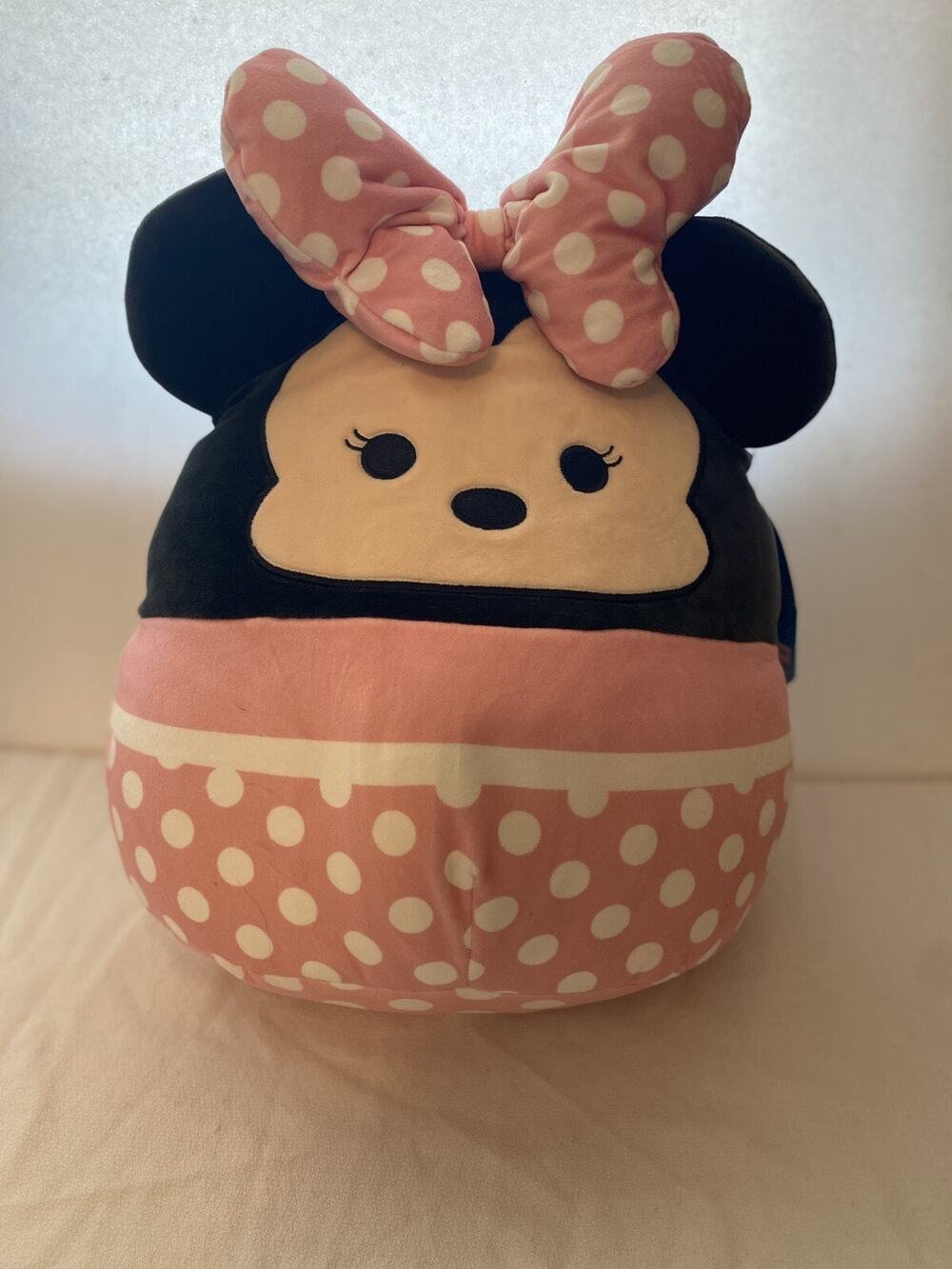 Kellytoy Squishmallow Disney Minnie Mouse Pink Polkadot, Soft Plush Tags